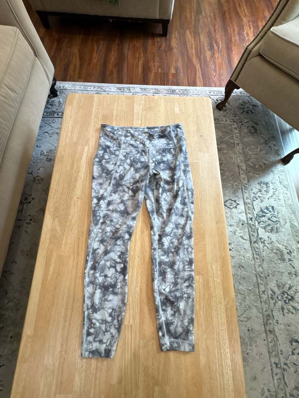 Athleta Mono B Glass Tie-Dye Seamless Ribbed Highwaist Leggings - Gray Tie-Dye,